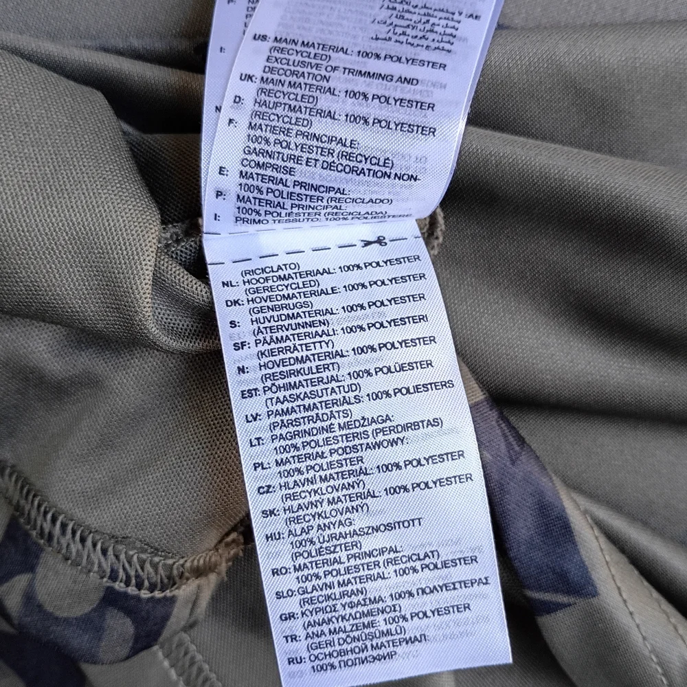 Adidas Mens Allover Printed Polo Shirt Golf Olive Green Graphic Shirt Size 2XL - Picture 9 of 12